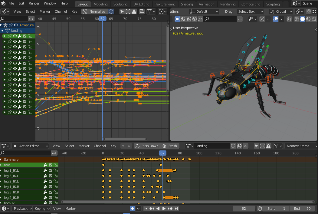 Dragonfly rig with animation preview image 2